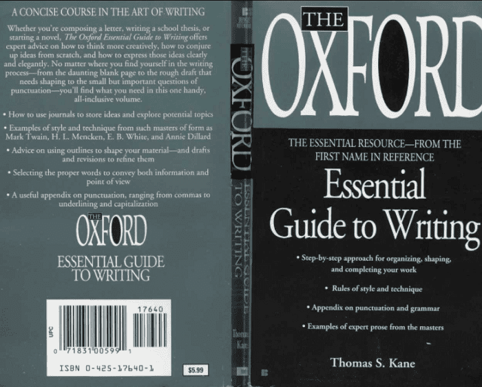 the oxford essential guide to writing by thomas s.kane