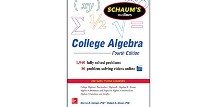 schaum college algebra