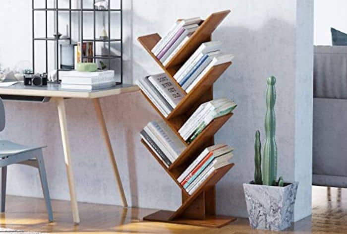 home hardwood branchy book shelf