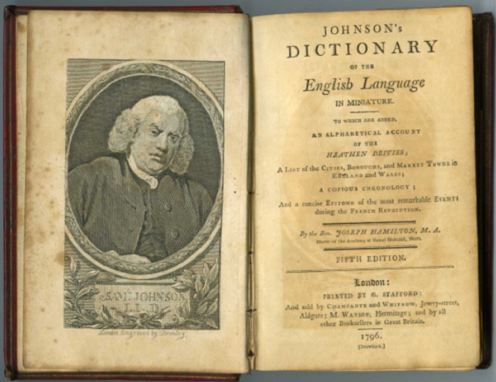 a dictionary of the english language by samuel johnson